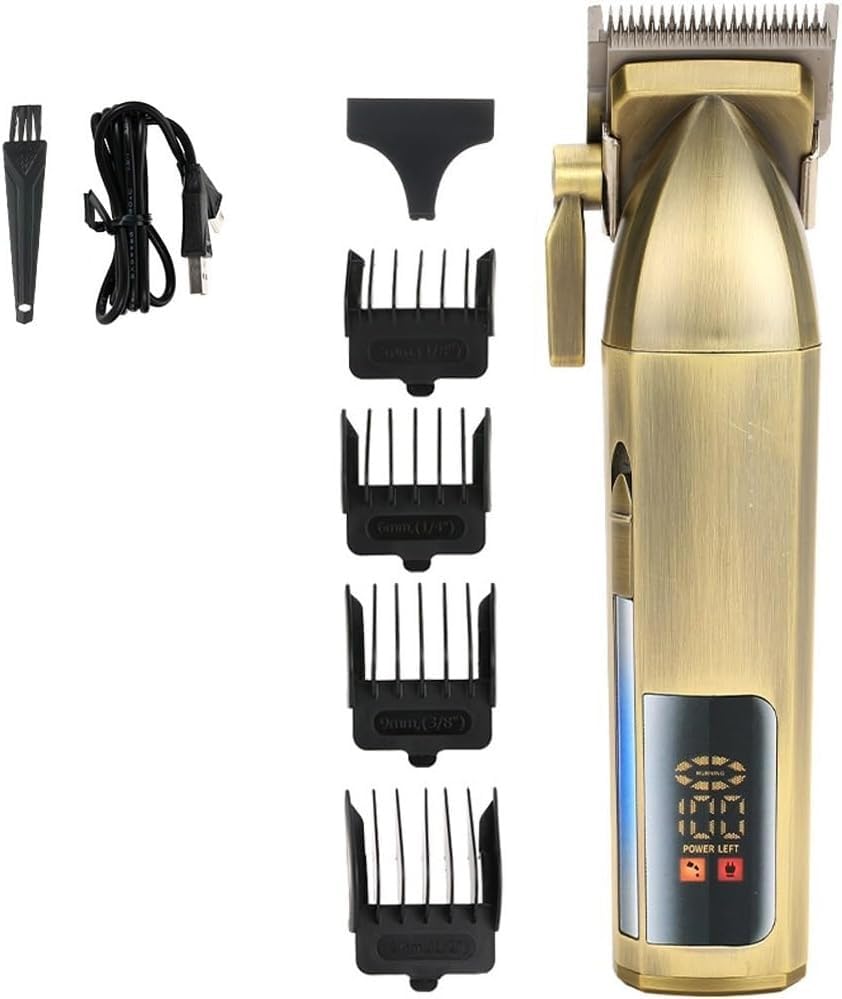 Rechargeable Hair Clipper with LCD Display