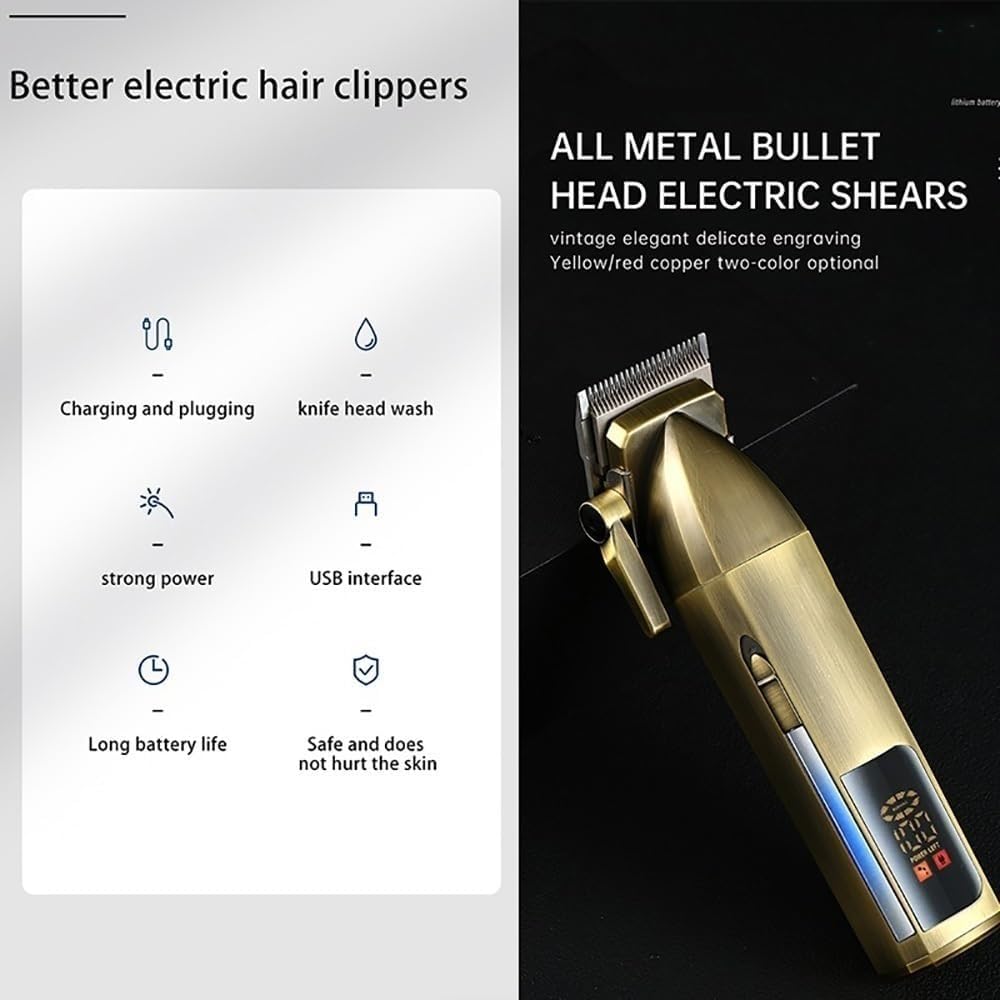 Rechargeable Hair Clipper with LCD Display