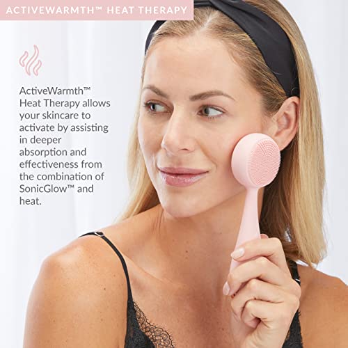 Electric Facial Cleansing Brush with Heated Massager