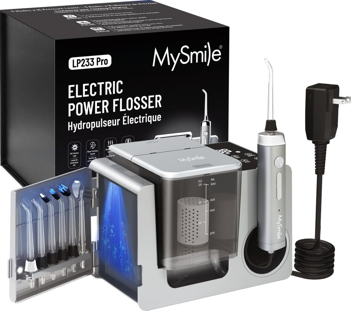 800ML Countertop Water Flosser with UVC Sterilization