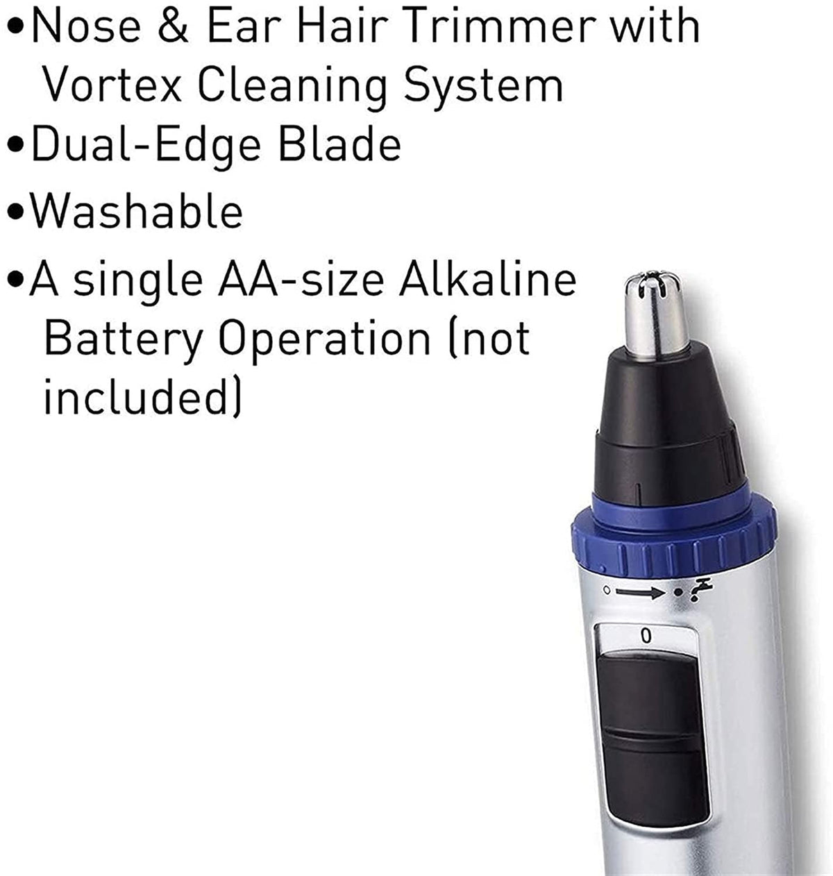 Battery-Operated Ear & Nose Hair Trimmer