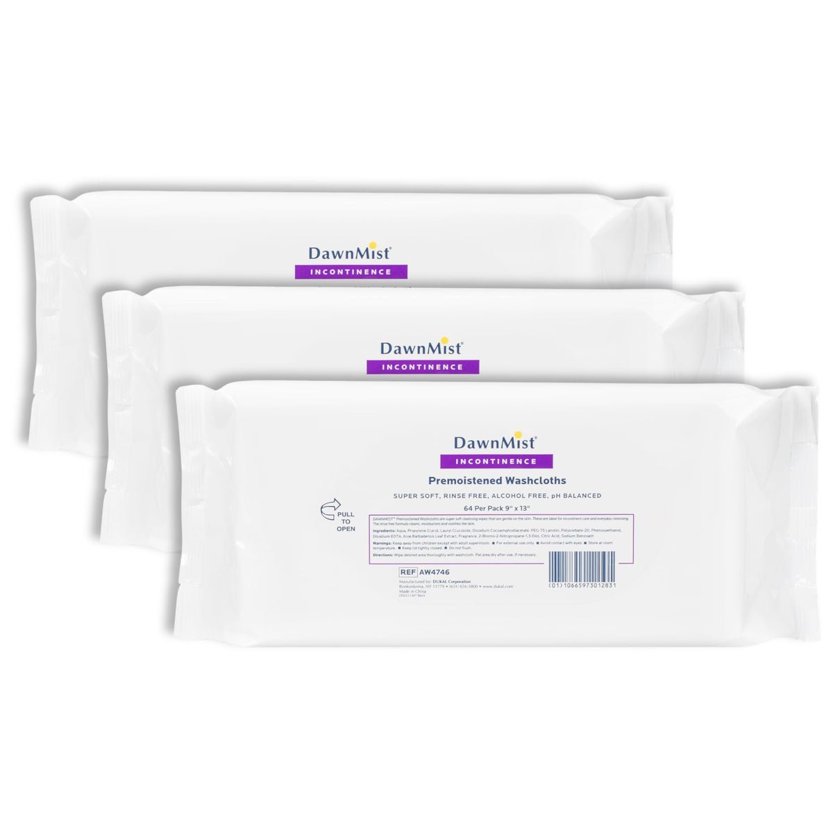 Pre-Moistened Disposable Adult Washcloths