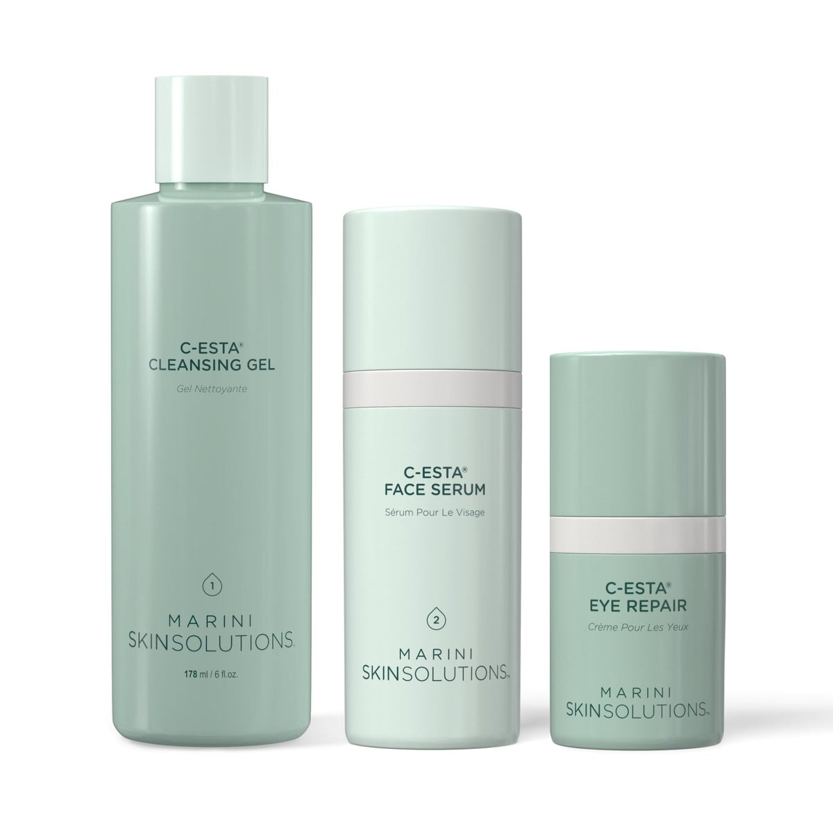 Face Serum, Eye Cream & Cleansing Gel Set