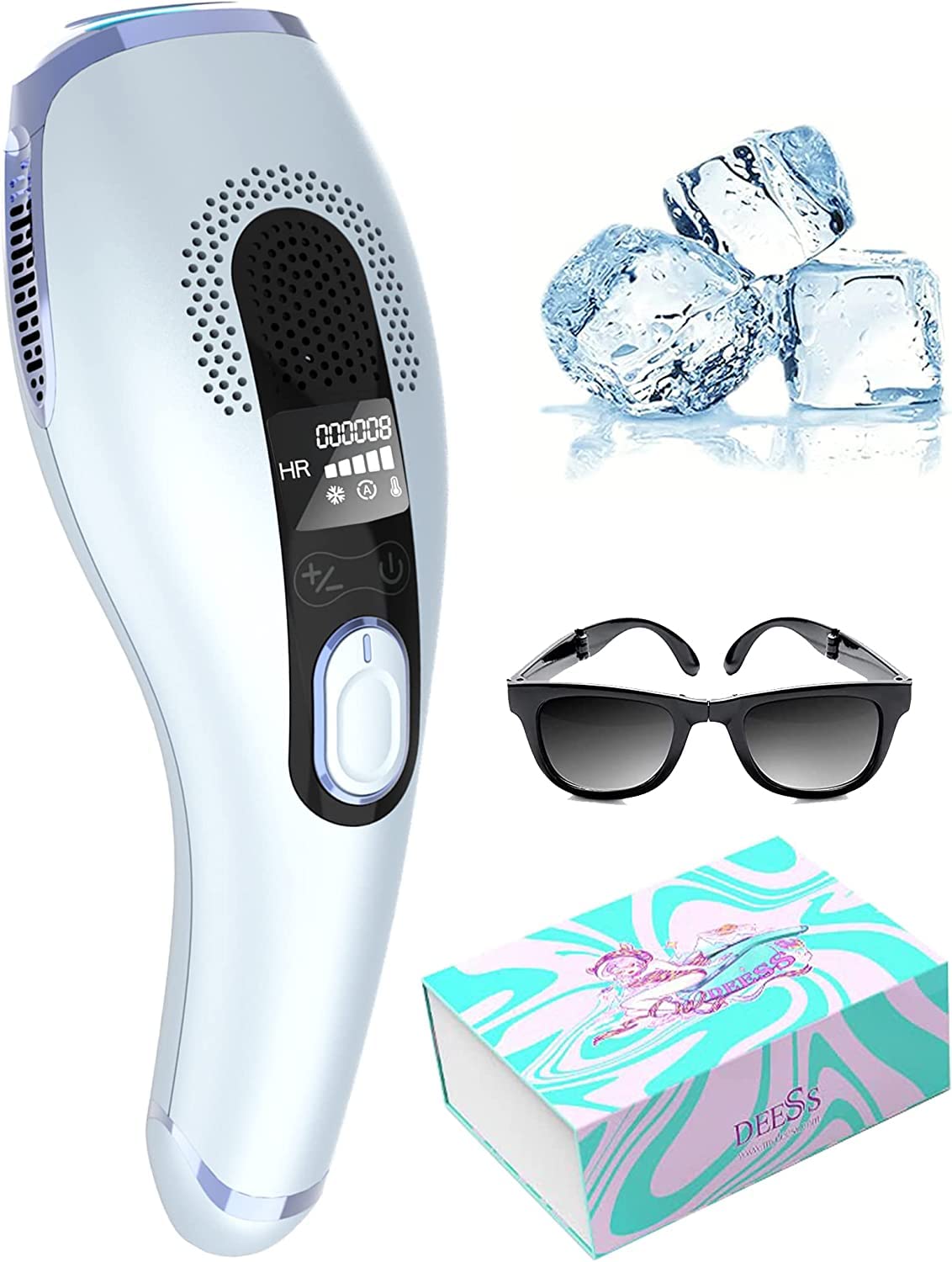 IPL Hair Removal Device with Sapphire Cooling