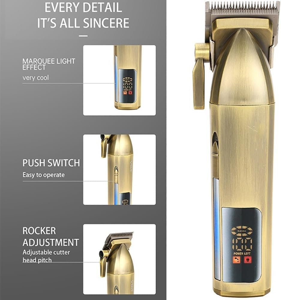 Rechargeable Hair Clipper with LCD Display