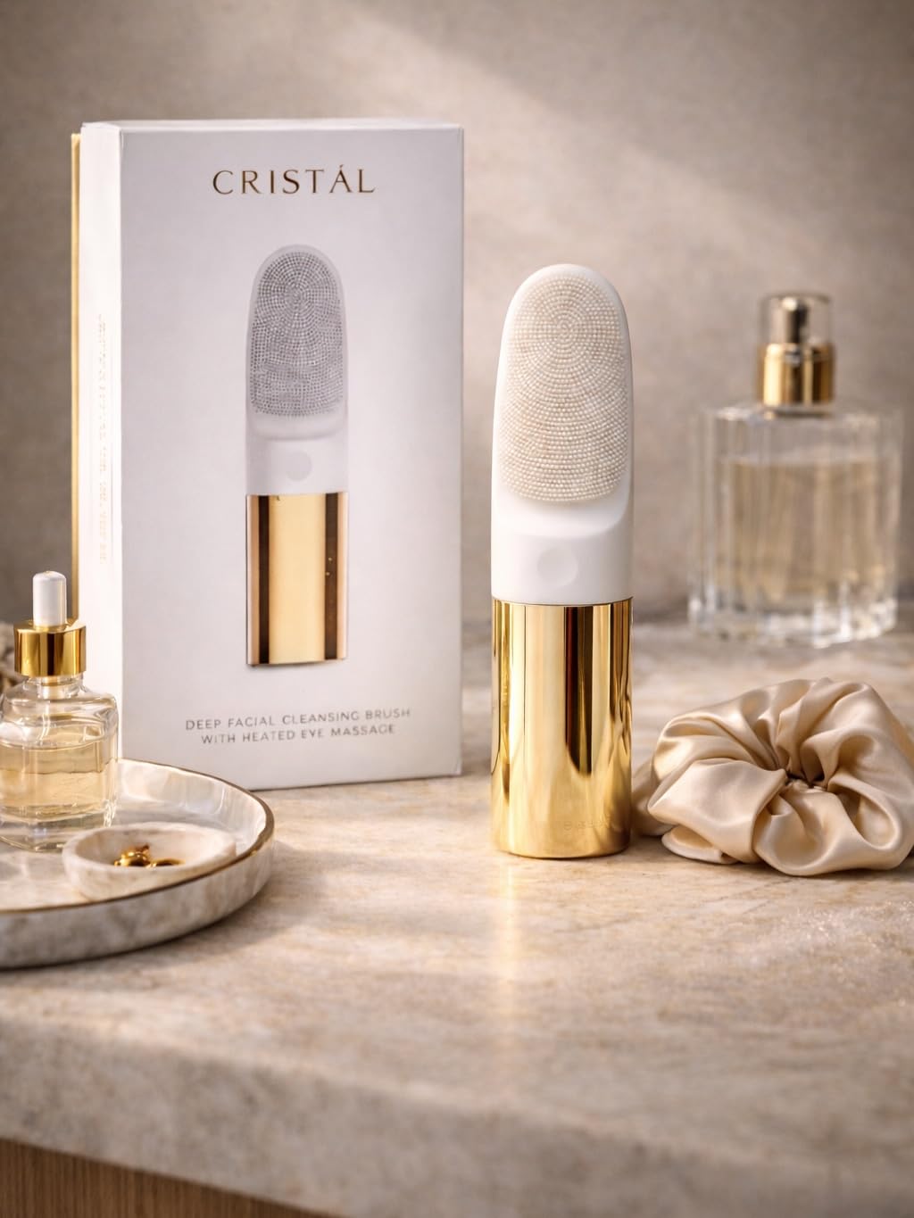 Facial Cleansing Brush with Heated Eye Massage