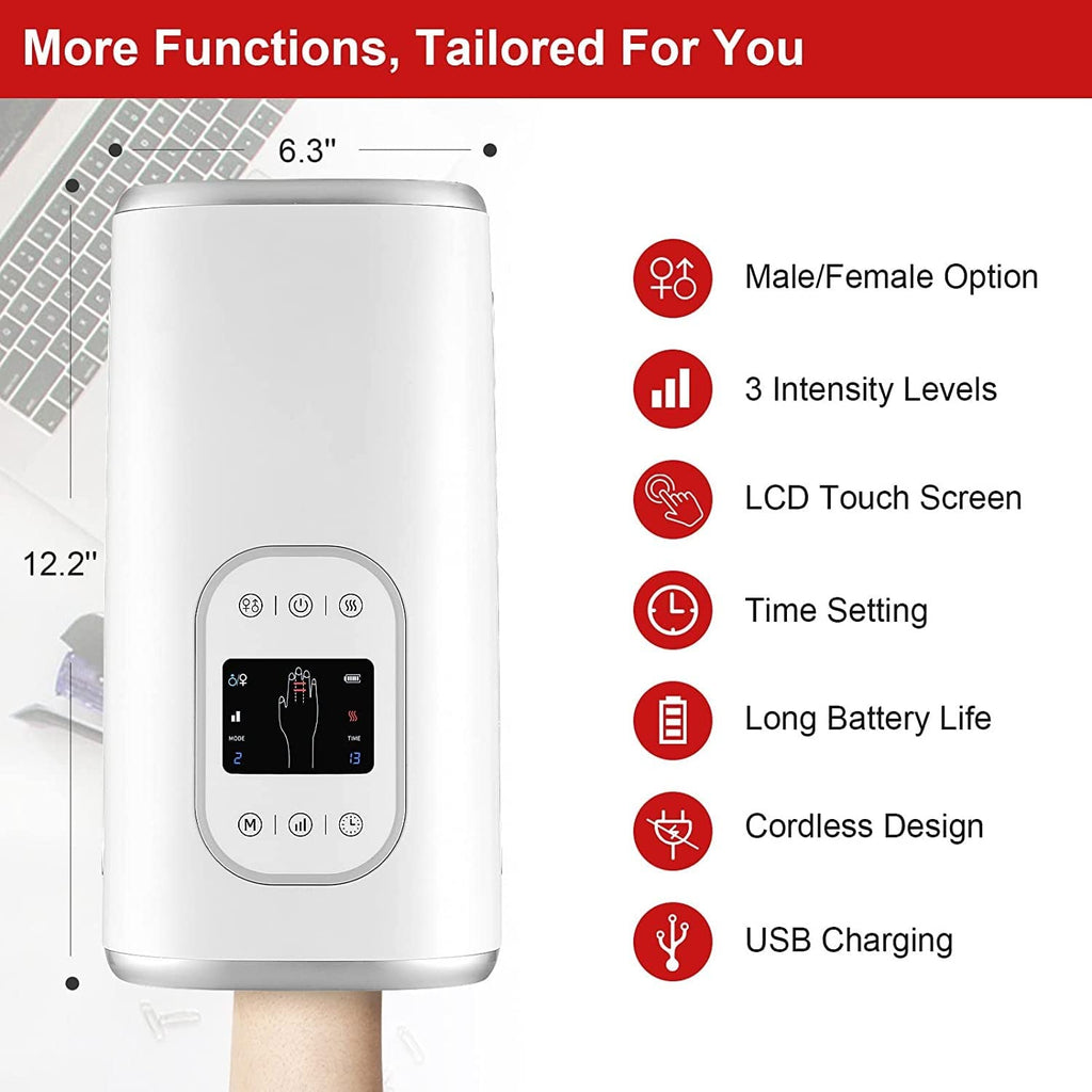Electric Hand Massager with Heat & Compression