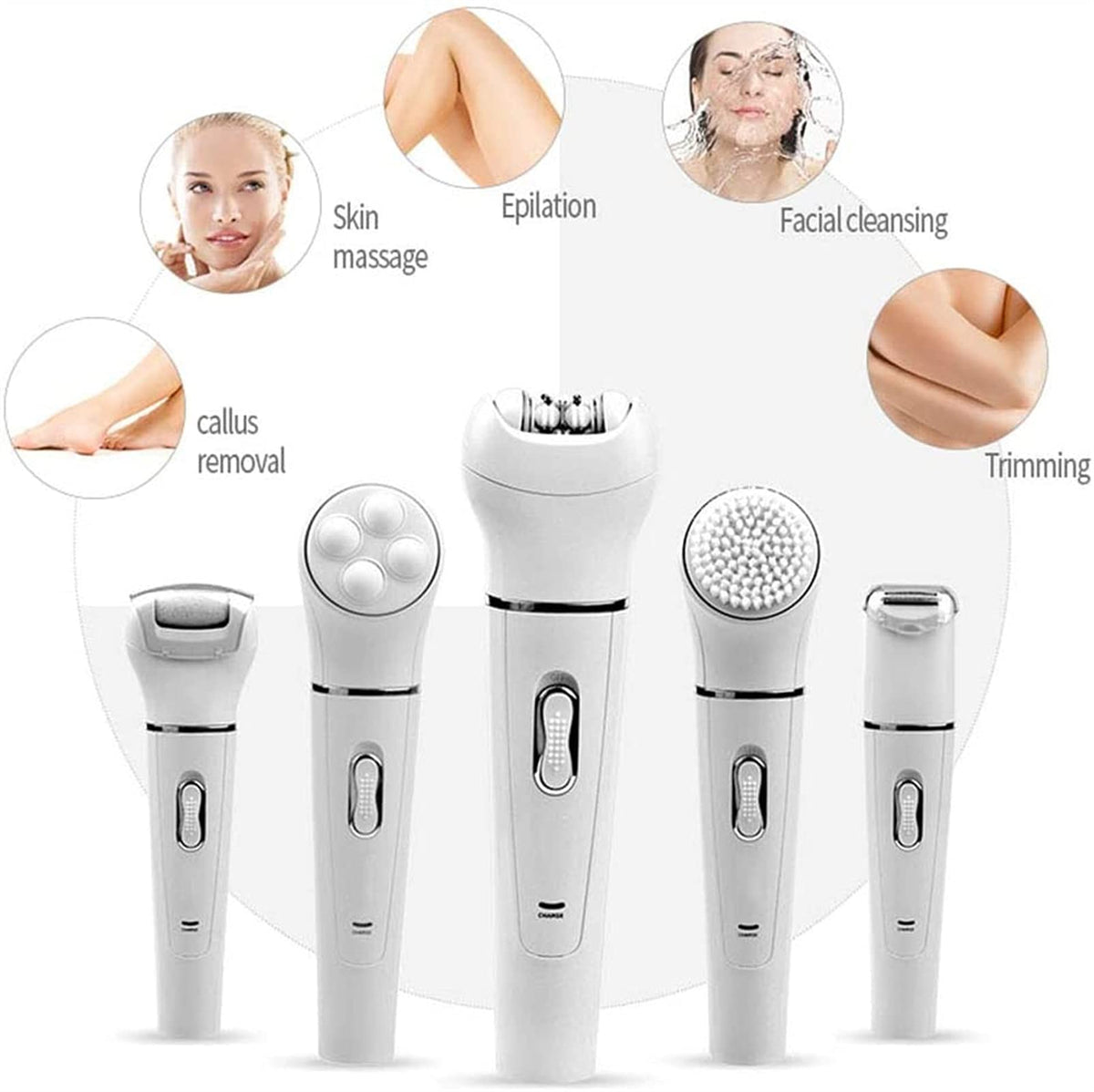 5-in-1 Waterproof Women’s Electric Shaver