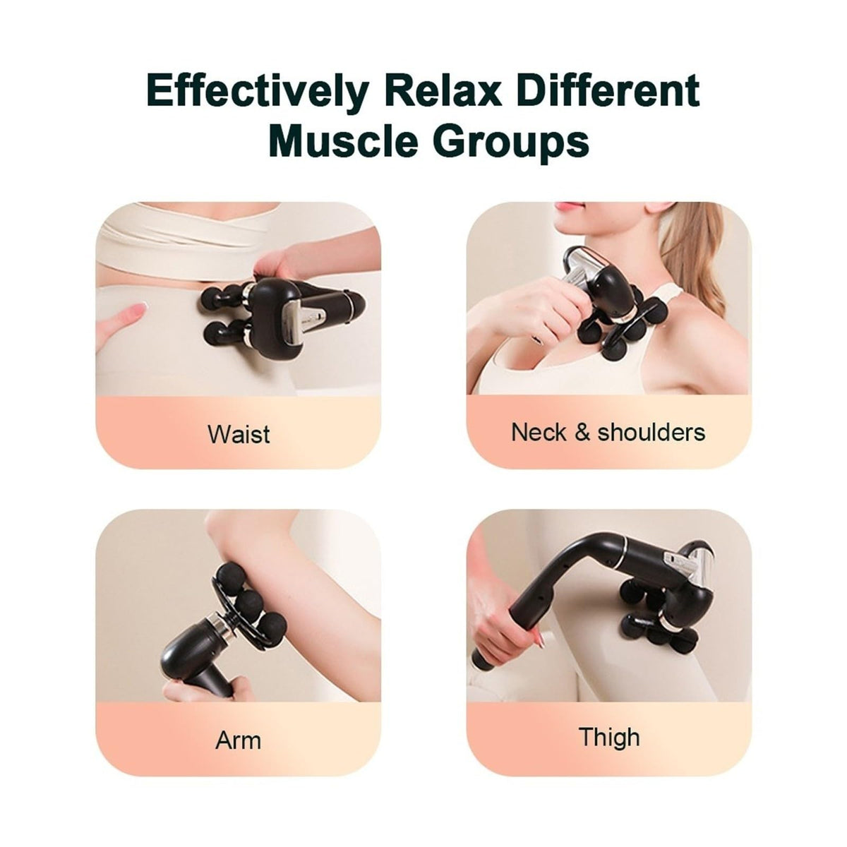 EPLKAYNCBFRX 6‑Head Percussion Fascia Body Massage Gun