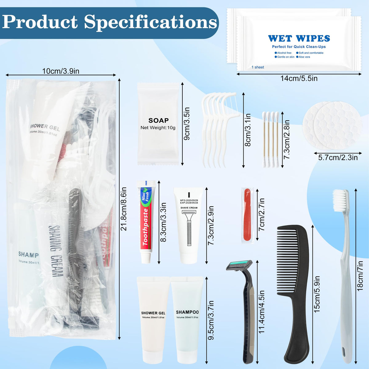 Individually Packaged Personal Hygiene Kit