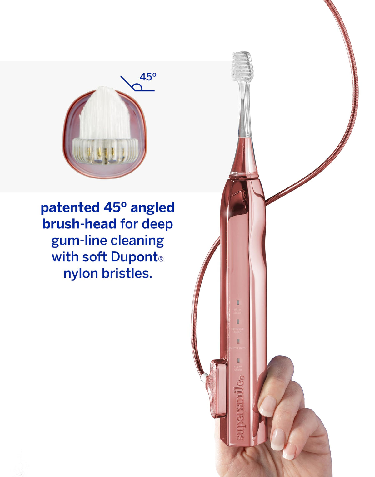 Rechargeable Sonic Toothbrush with Travel Cas