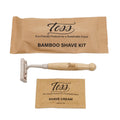 Tess Bamboo Shave Kit-Triple Blade Razor w/Shaving Cream Pkt