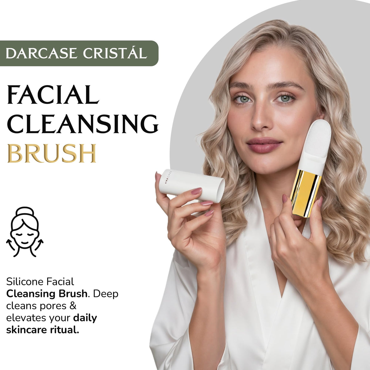 Facial Cleansing Brush with Heated Eye Massage
