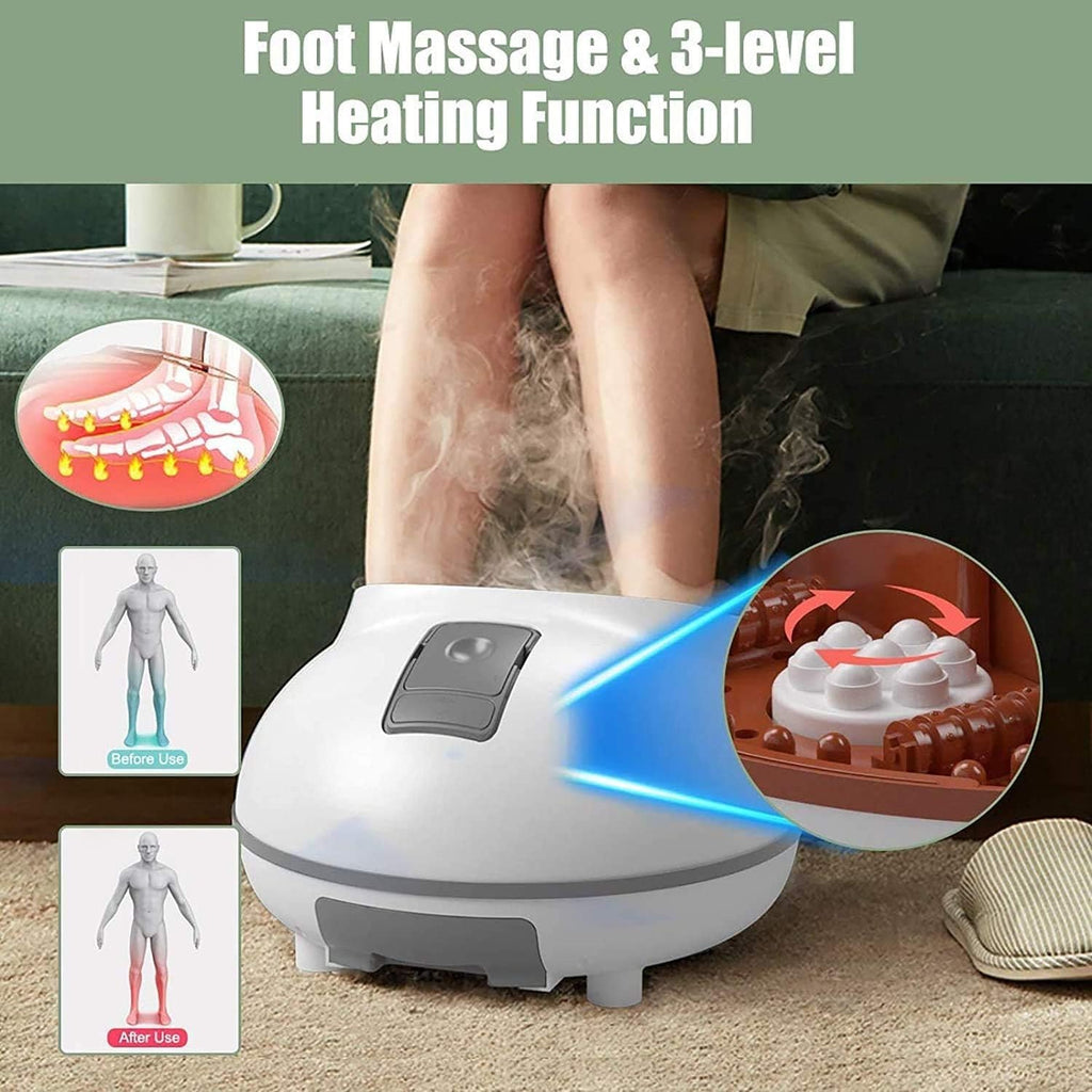 Heated Foot Spa Massager with Shiatsu Rollers