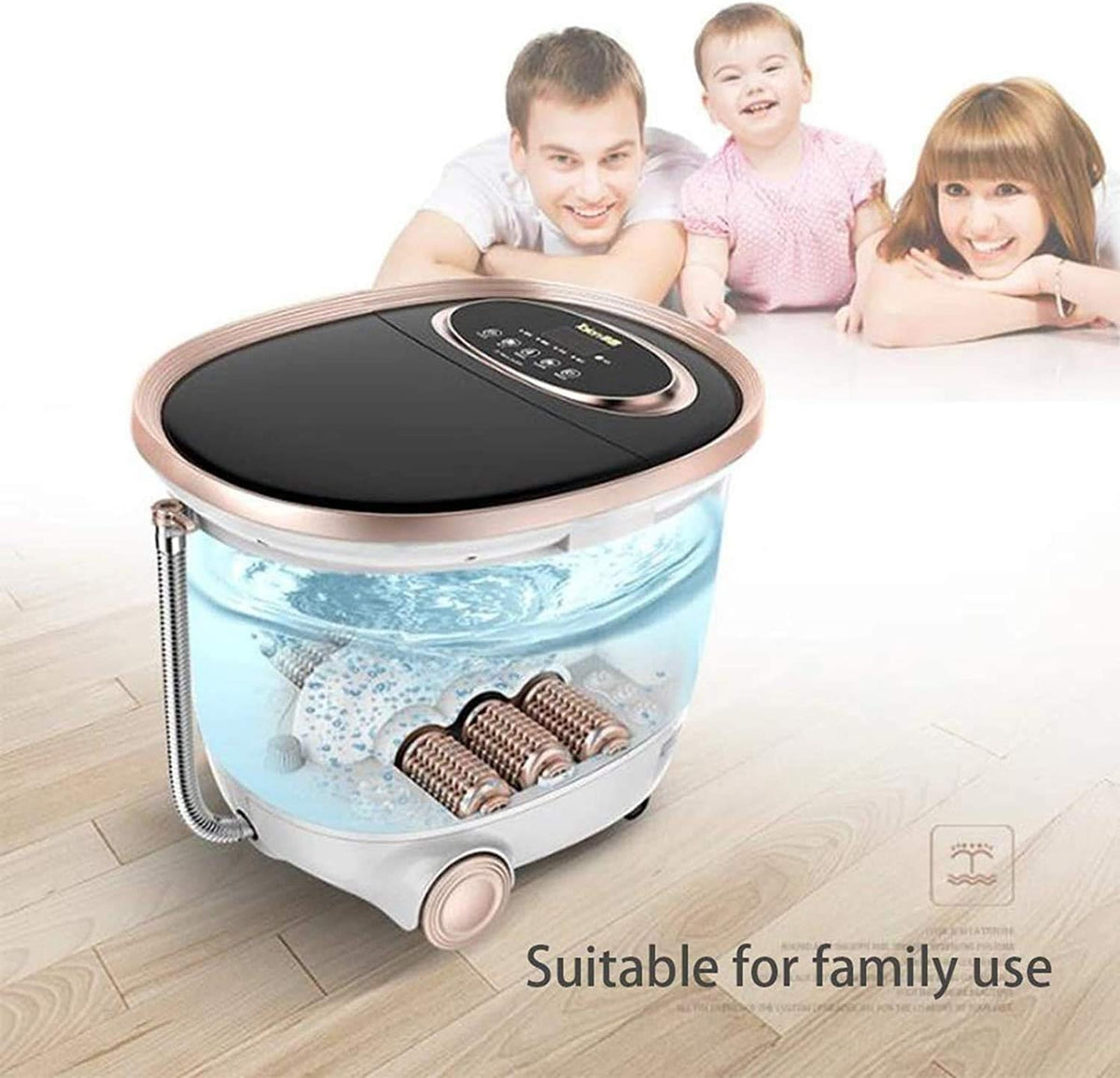 Heated Foot Spa Massager with Automatic Rollers