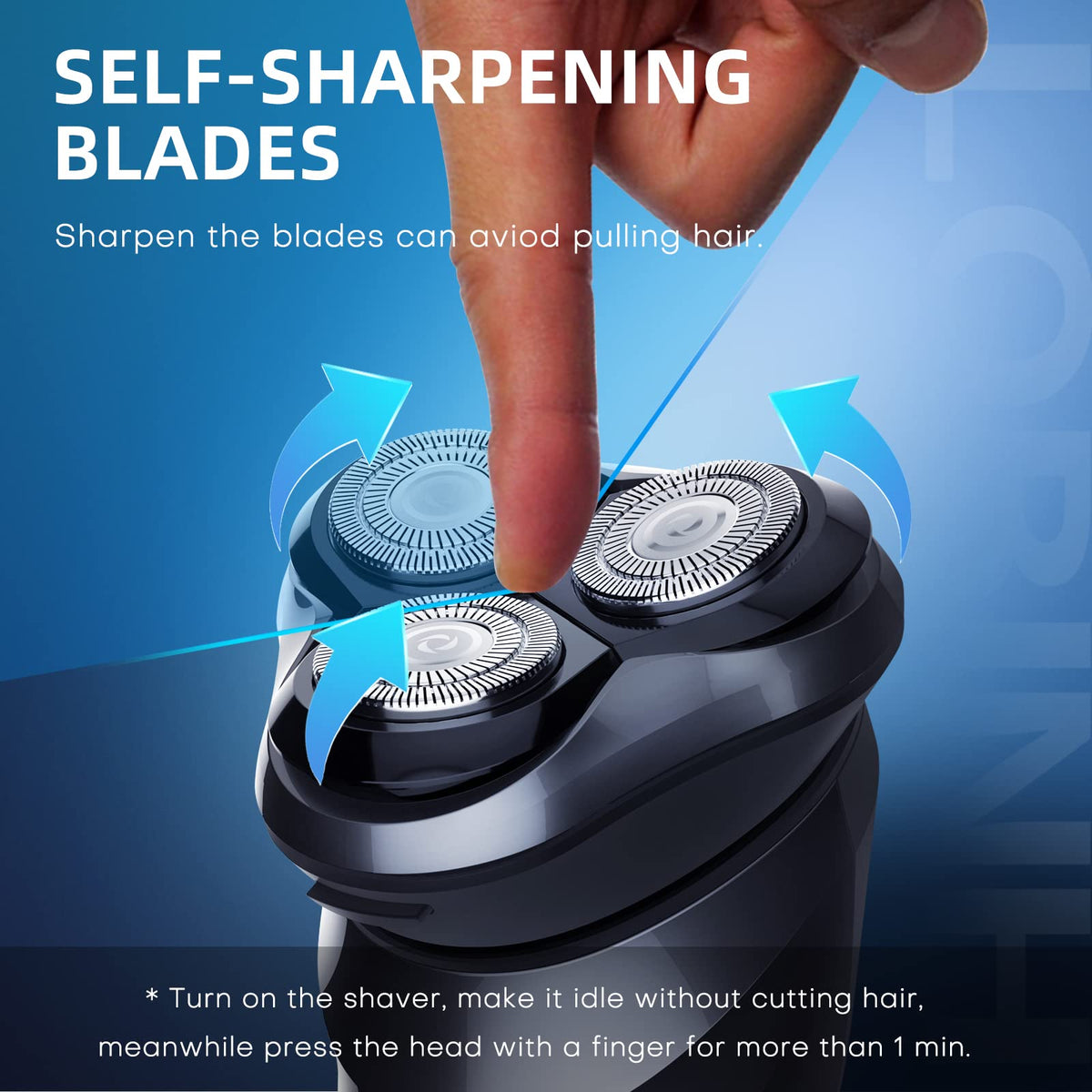 Waterproof Rechargeable Electric Shaver with Pop-Up Trimmer