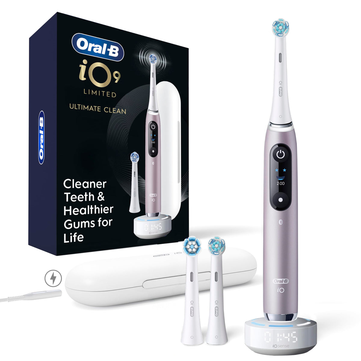 Rechargeable Electric Toothbrush with Brush Heads & Travel