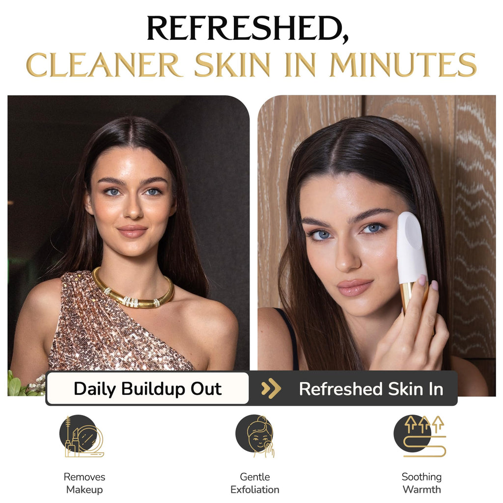 Facial Cleansing Brush with Heated Eye Massage