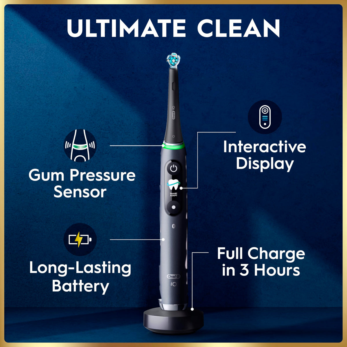 Rechargeable Electric Toothbrush with Brush Heads & Travel