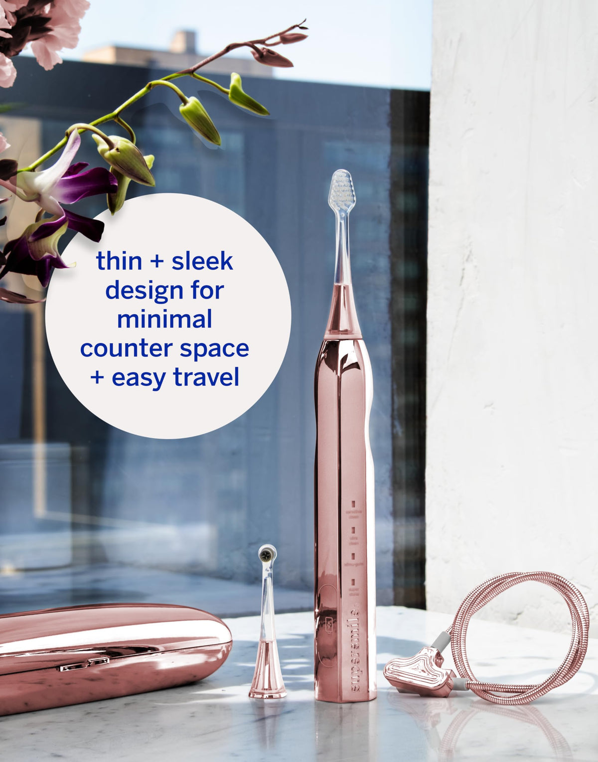 Rechargeable Sonic Toothbrush with Travel Cas