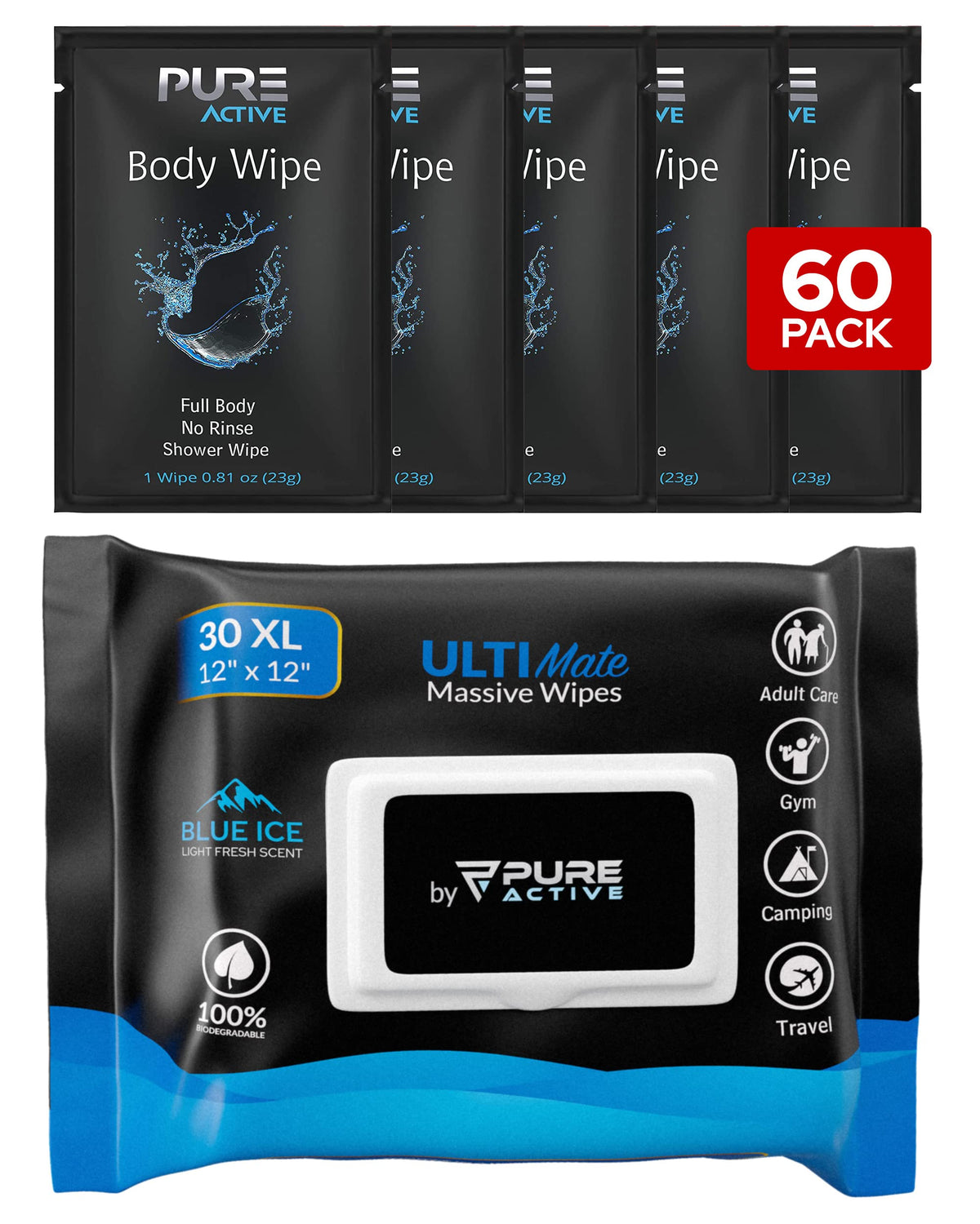 Extra-Large Deodorizing Body Wipes
