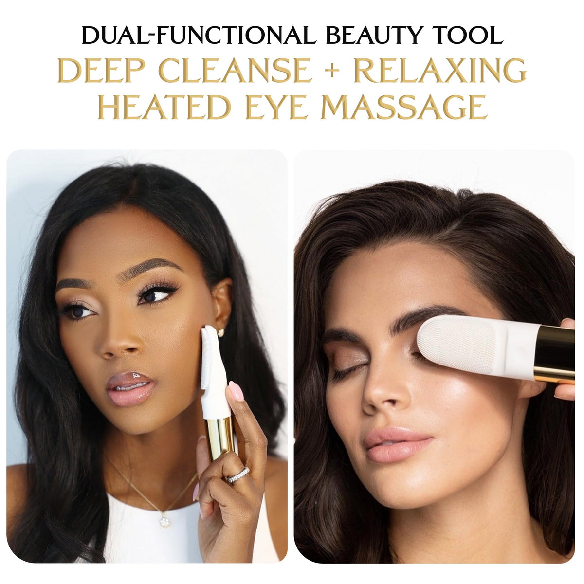 Facial Cleansing Brush with Heated Eye Massage
