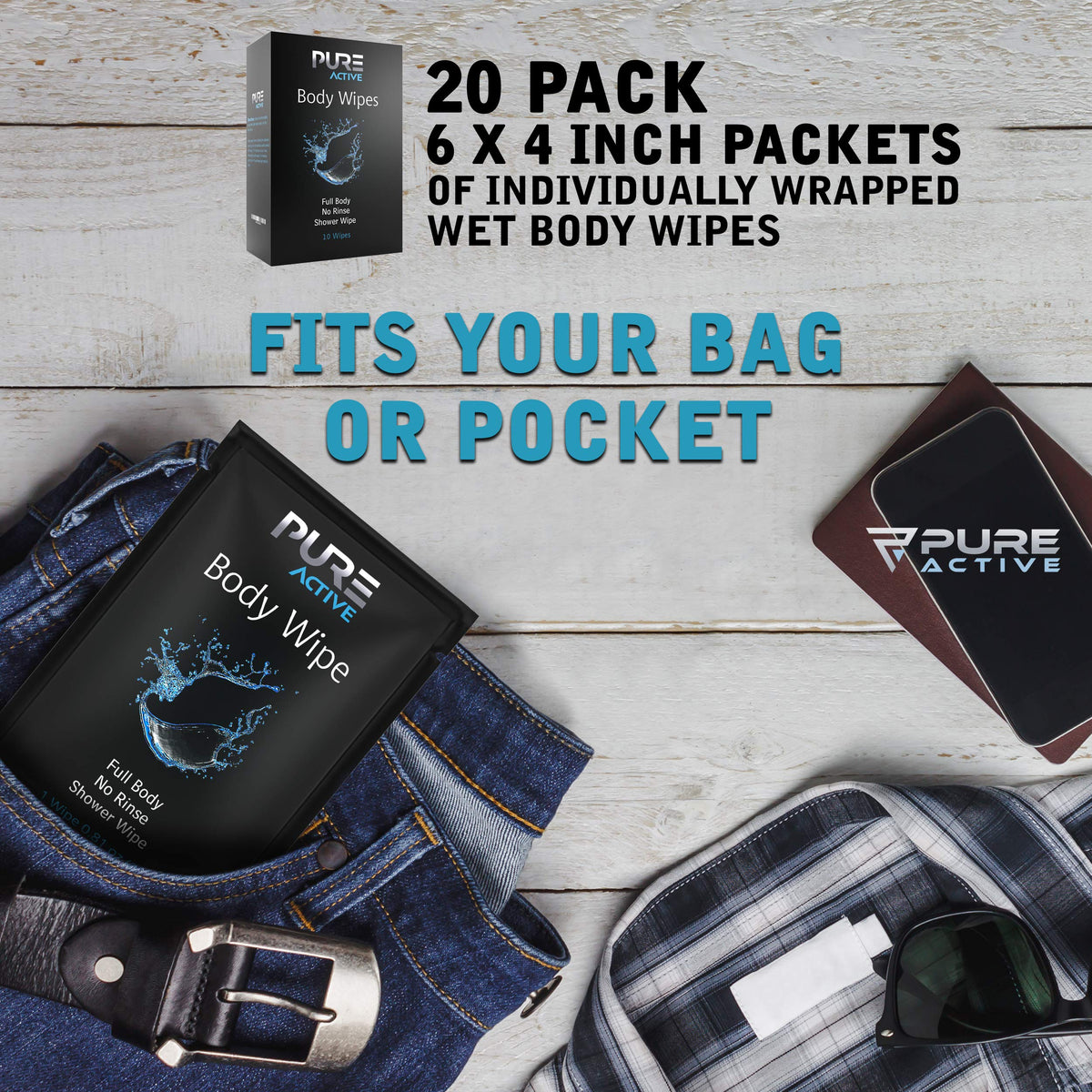 Extra-Large Deodorizing Body Wipes